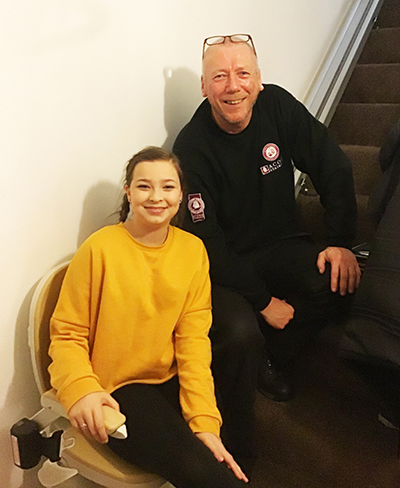 Acorn Stairlift donation delights brave Maggie-May